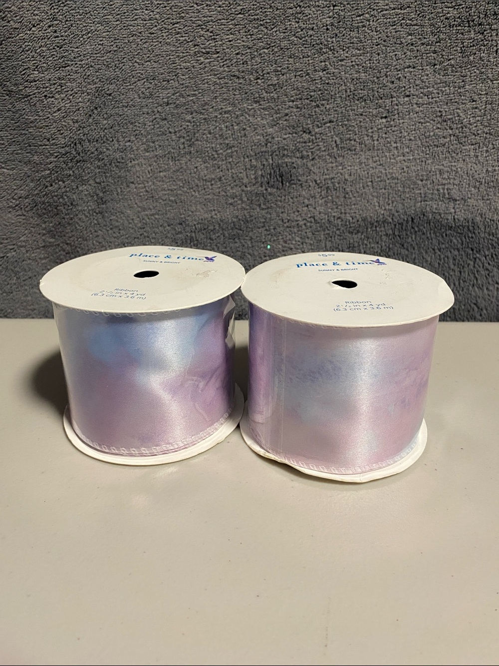 Set of 2 NWT Ombré Watercolor Purple and Blue Ribbons